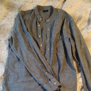 J. Crew Chambray Blue Casual Button-Down Shirt